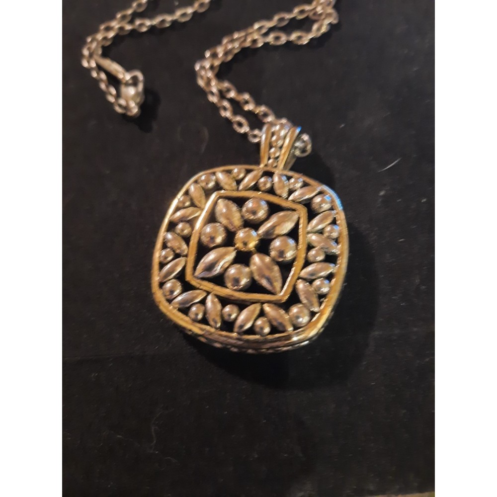 Napier Necklace with Silver and Gold Tone Pendant